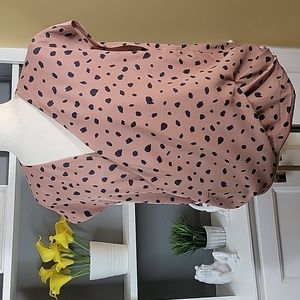 Umgee Desmin Mauve Dotted Blouse
